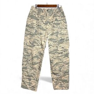 US Air Force ABU Cargo Pants Mens Large Short Tiger Stripe Camo Ripstop Tactical